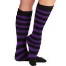 purple black knee high socks